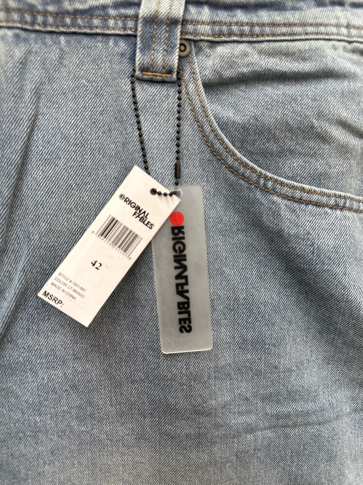 Original Fables Baggy Basic Jeans – Light Indigo