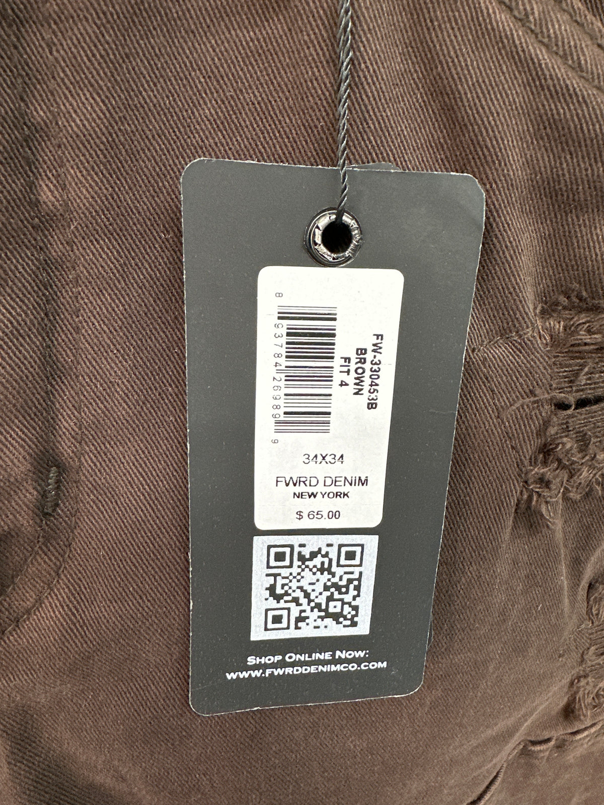 MEN'S DISTRESSED RELAXED TWILL PANT COLLECTION - BROWN