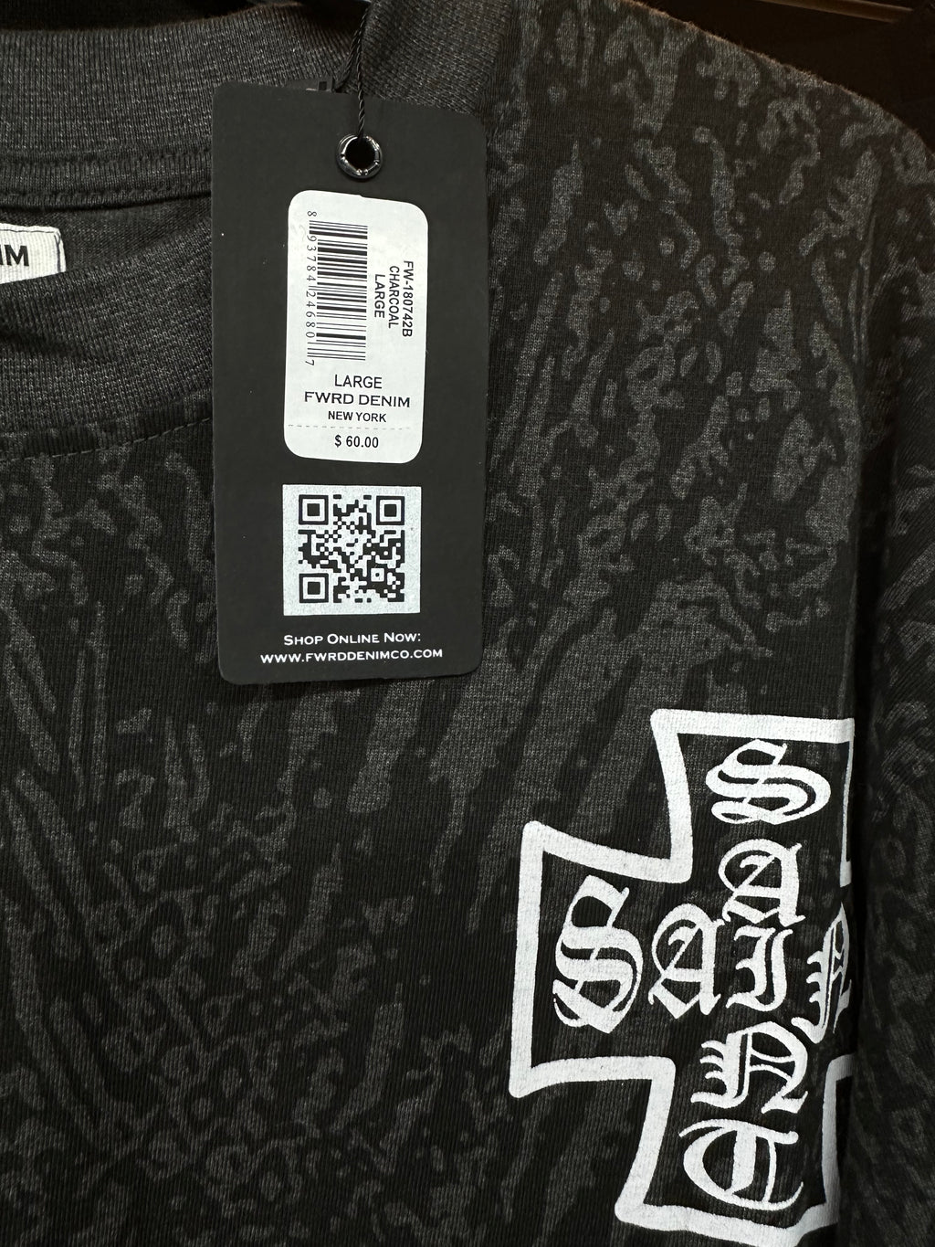 MEN'S RISING DEAD S/SLV TEE - CHARCOAL
