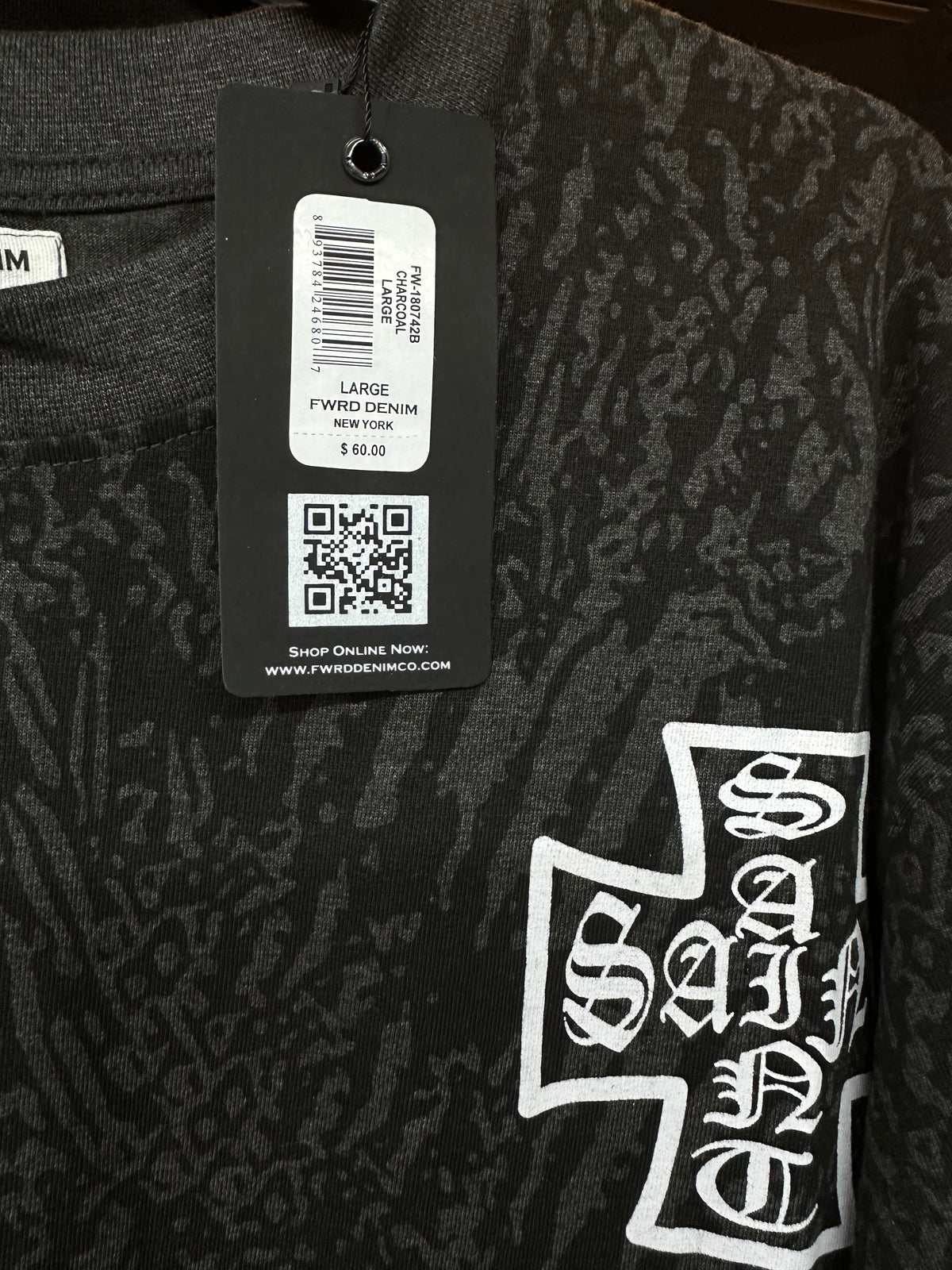 MEN'S RISING DEAD S/SLV TEE - CHARCOAL
