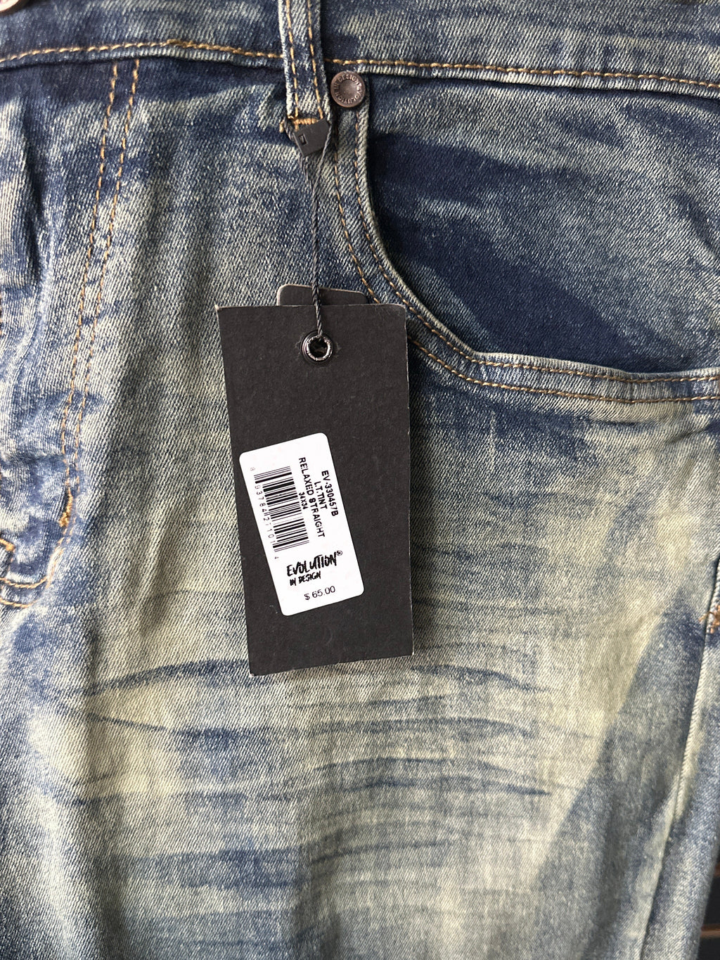 MEN'S FADED STRAIGHT DENIM PANT COLLECTION - LT.TINT
