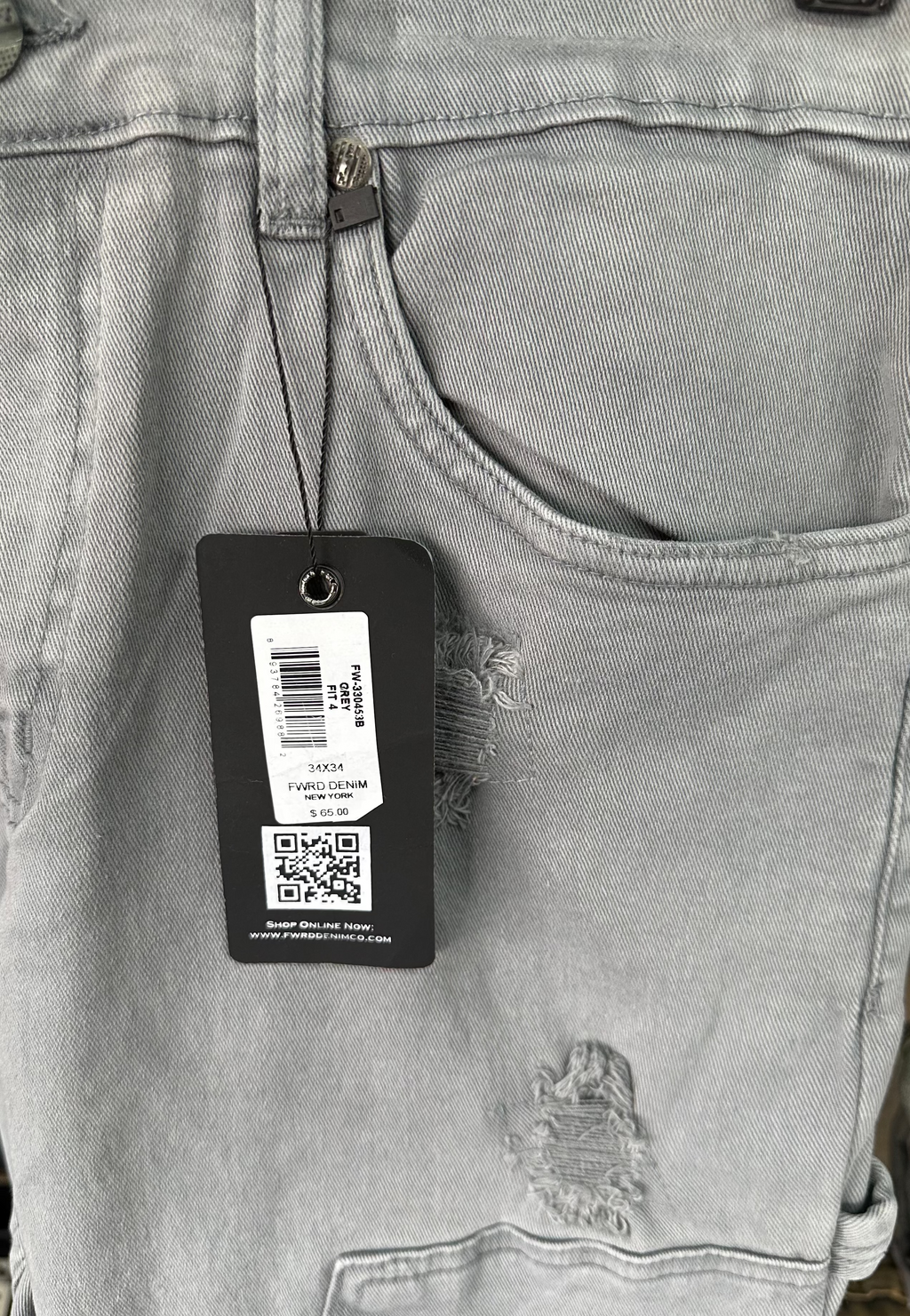 MEN'S DISTRESSED RELAXED TWILL PANT COLLECTION - GREY