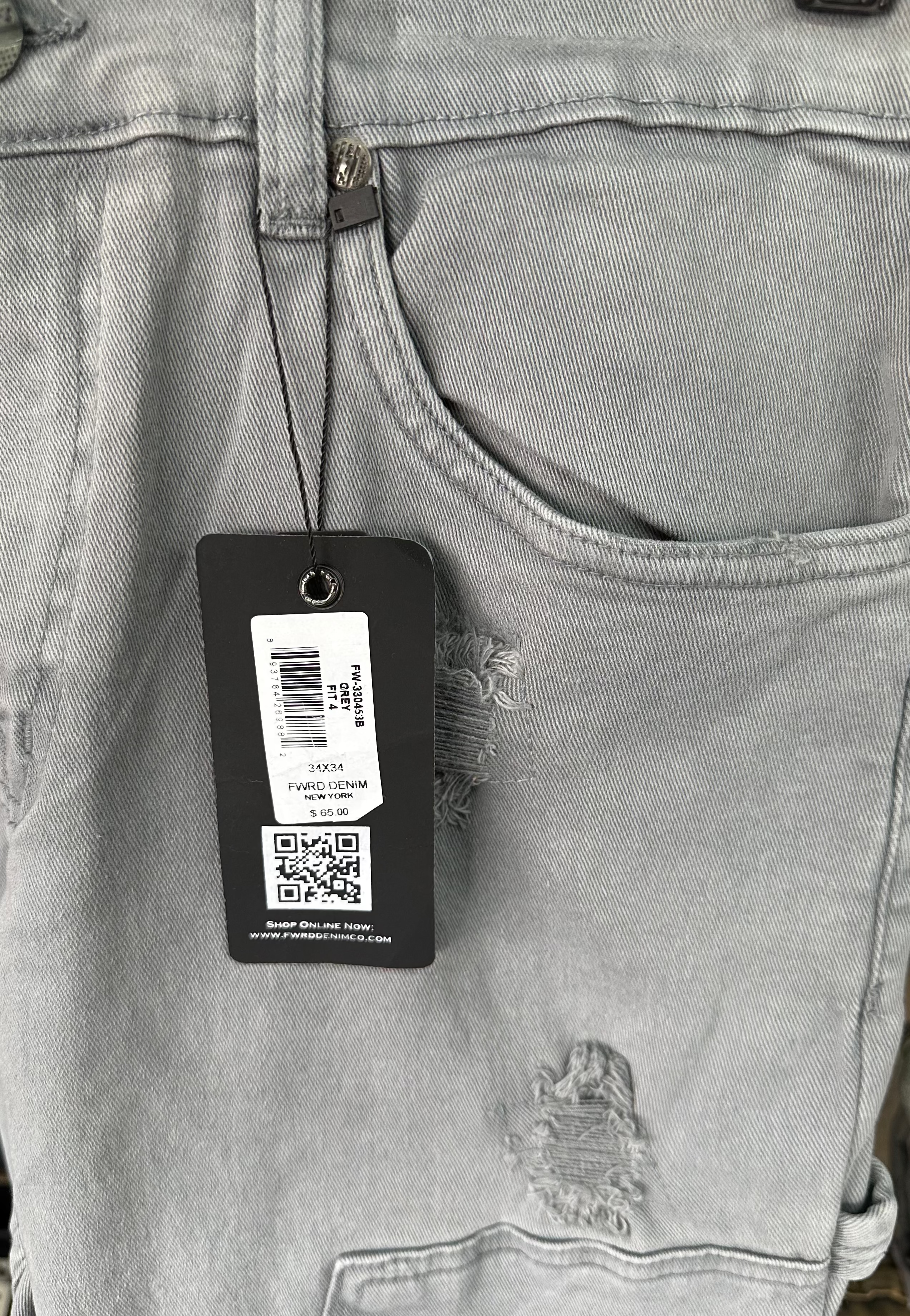 MEN'S DISTRESSED RELAXED TWILL PANT COLLECTION - GREY