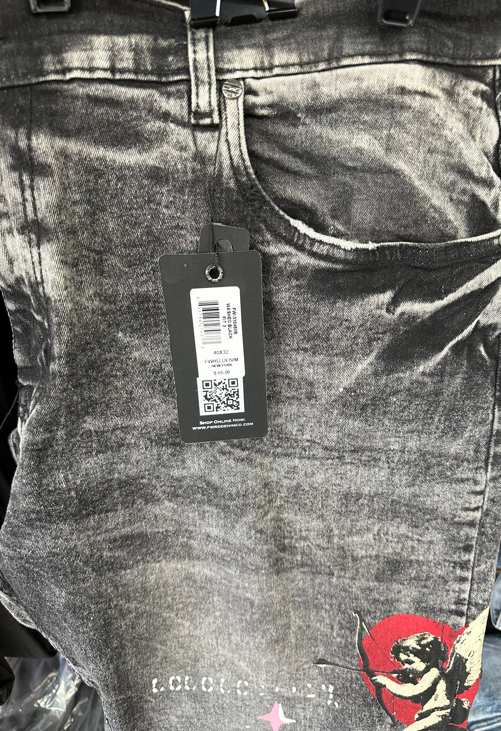MEN'S DREAMS SLIM STRAIGHT DENIM PANT - WASH BLK
