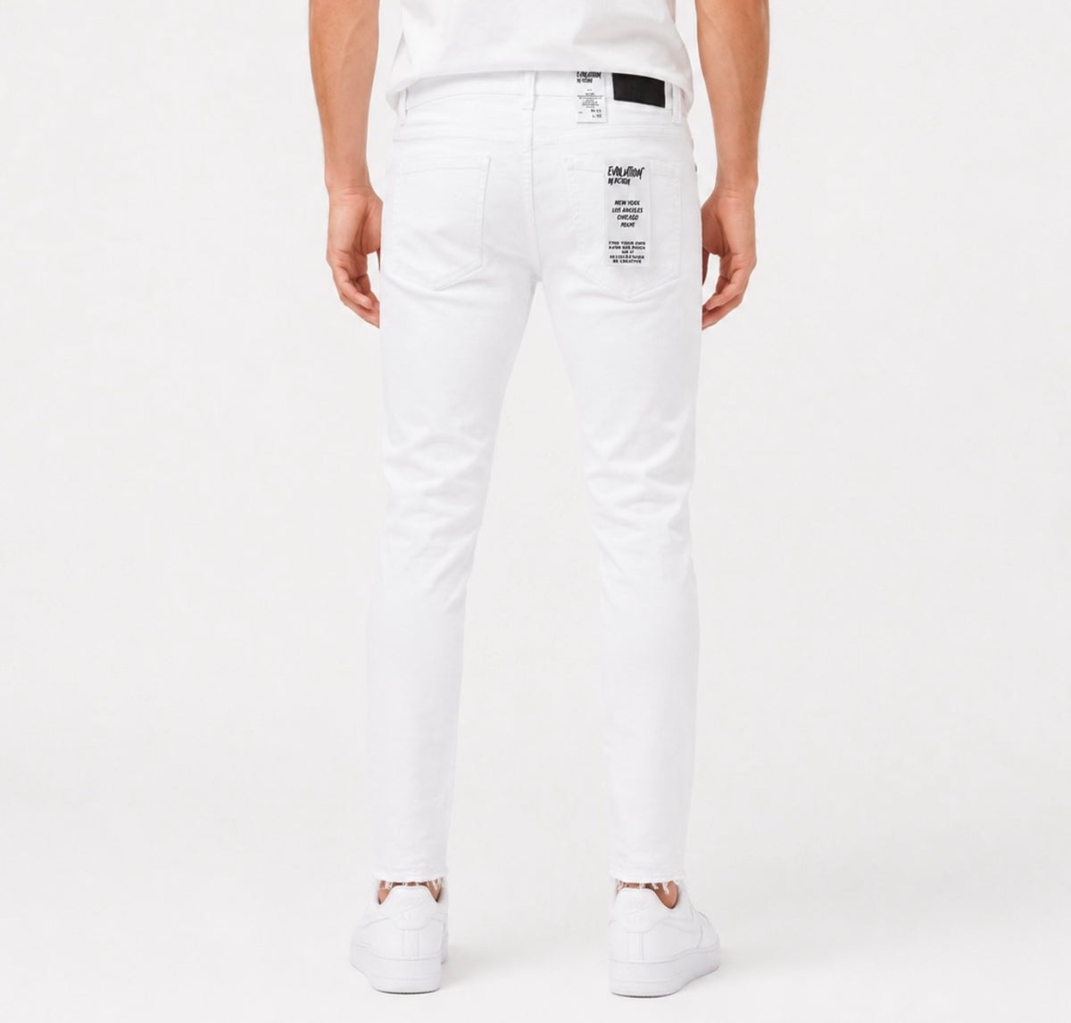 MEN'S MENDED SLIM TWILL PANT COLLECTION - PURE BRIGHT WHITE