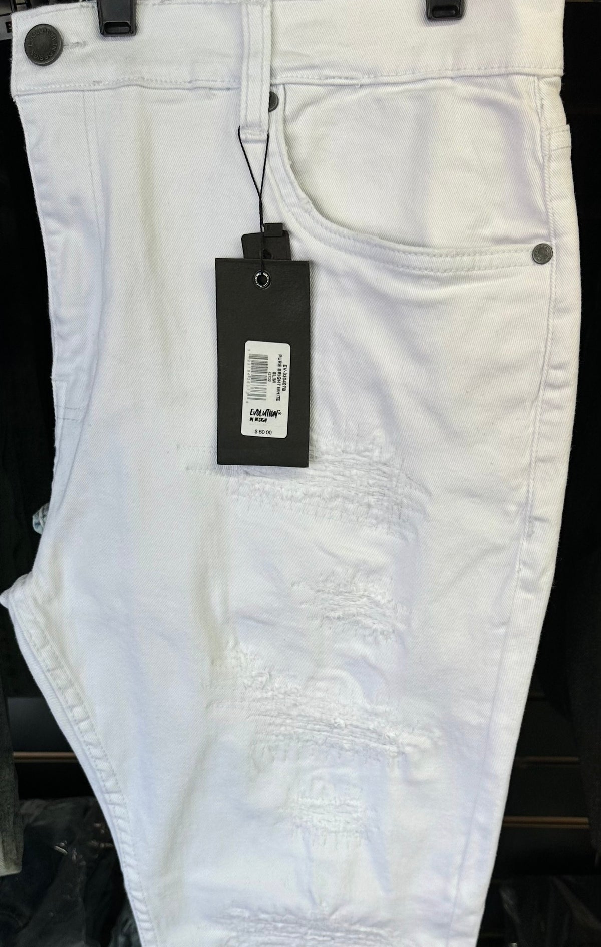 MEN'S MENDED SLIM TWILL PANT COLLECTION - PURE BRIGHT WHITE