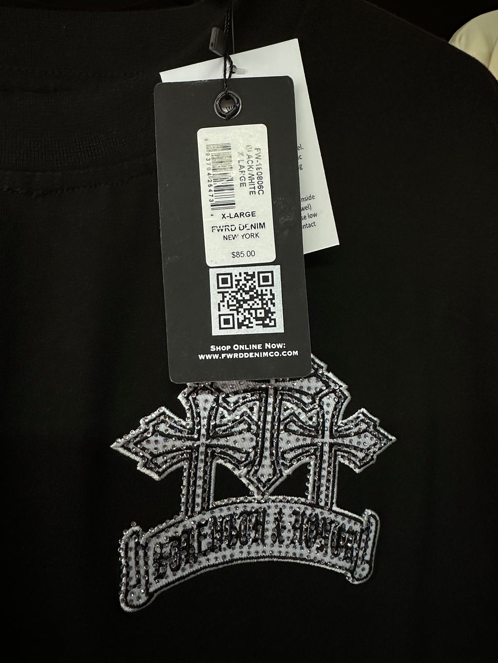 MEN'S CRYSTALIZED TEMPLAR S/SLV JERSEY TEE - BLACK/WHITE