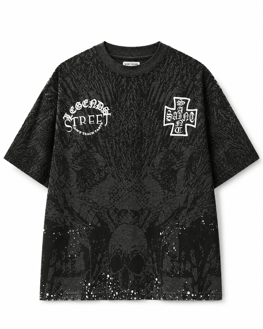 MEN'S RISING DEAD S/SLV TEE - CHARCOAL