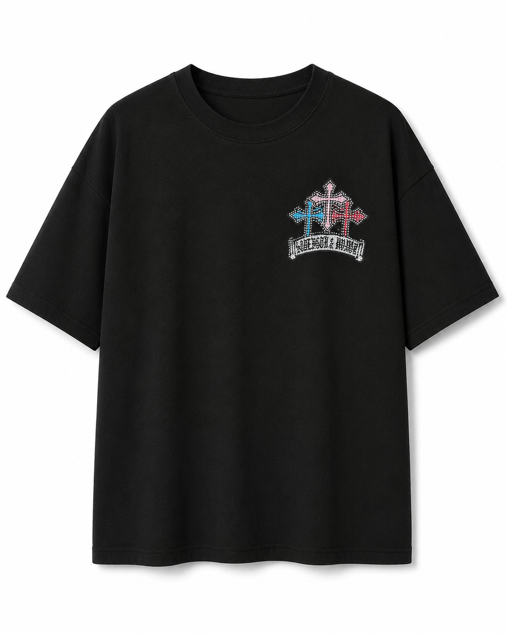 MEN'S CRYSTALIZED TEMPLAR S/SLV JERSEY TEE - BLACK/MULTI