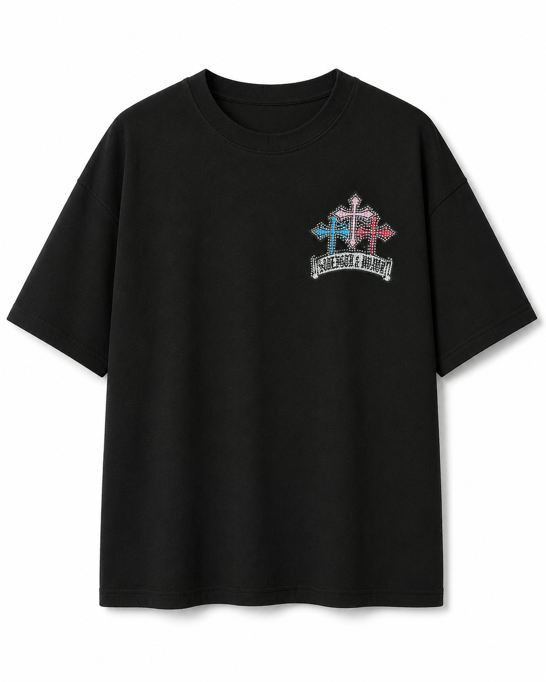 MEN'S CRYSTALIZED TEMPLAR S/SLV JERSEY TEE - BLACK/MULTI