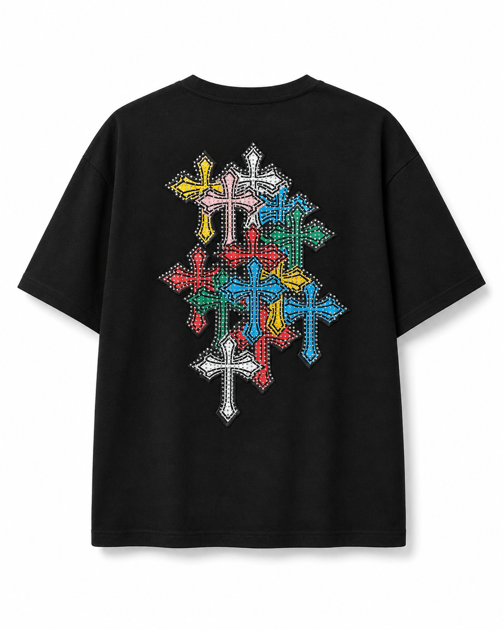 MEN'S CRYSTALIZED TEMPLAR S/SLV JERSEY TEE - BLACK/MULTI