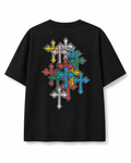 MEN'S CRYSTALIZED TEMPLAR S/SLV JERSEY TEE - BLACK/MULTI