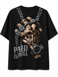 Rebel Minds Paid In Full Boxy Cropped Tee - Black