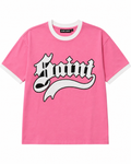 Rebel Minds Saint 06 All Star Ringer Tee – Pink