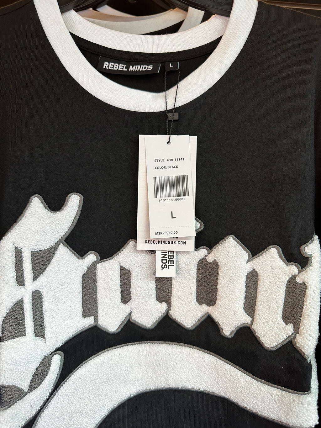 Rebel Minds Saint 06 All Star Ringer Tee – Black