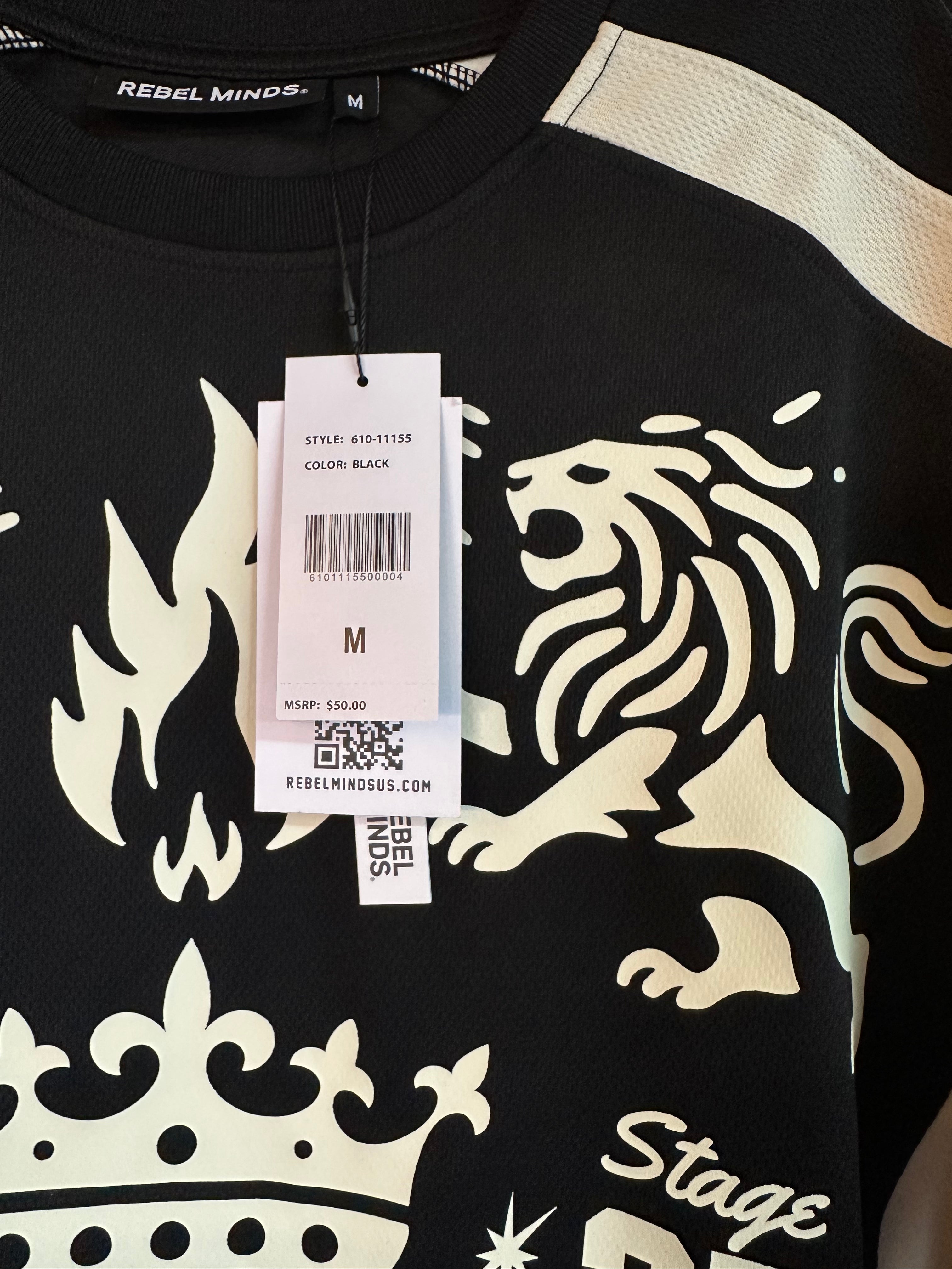 Rebel Minds Legends Paradise Jersey Tee – Black/Cream
