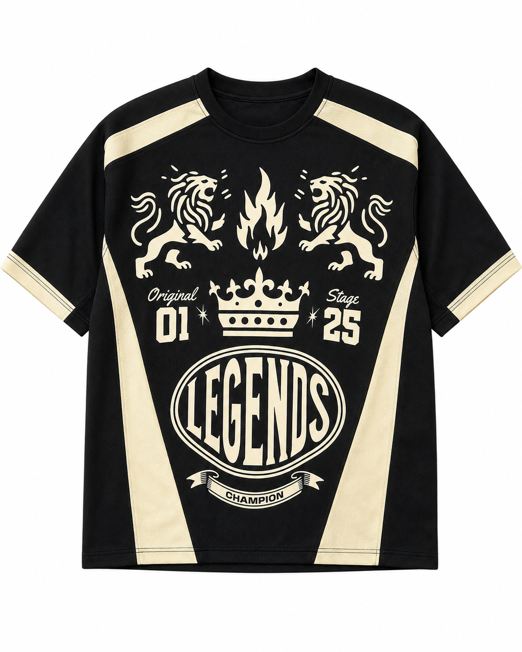 Rebel Minds Legends Paradise Jersey Tee – Black/Cream
