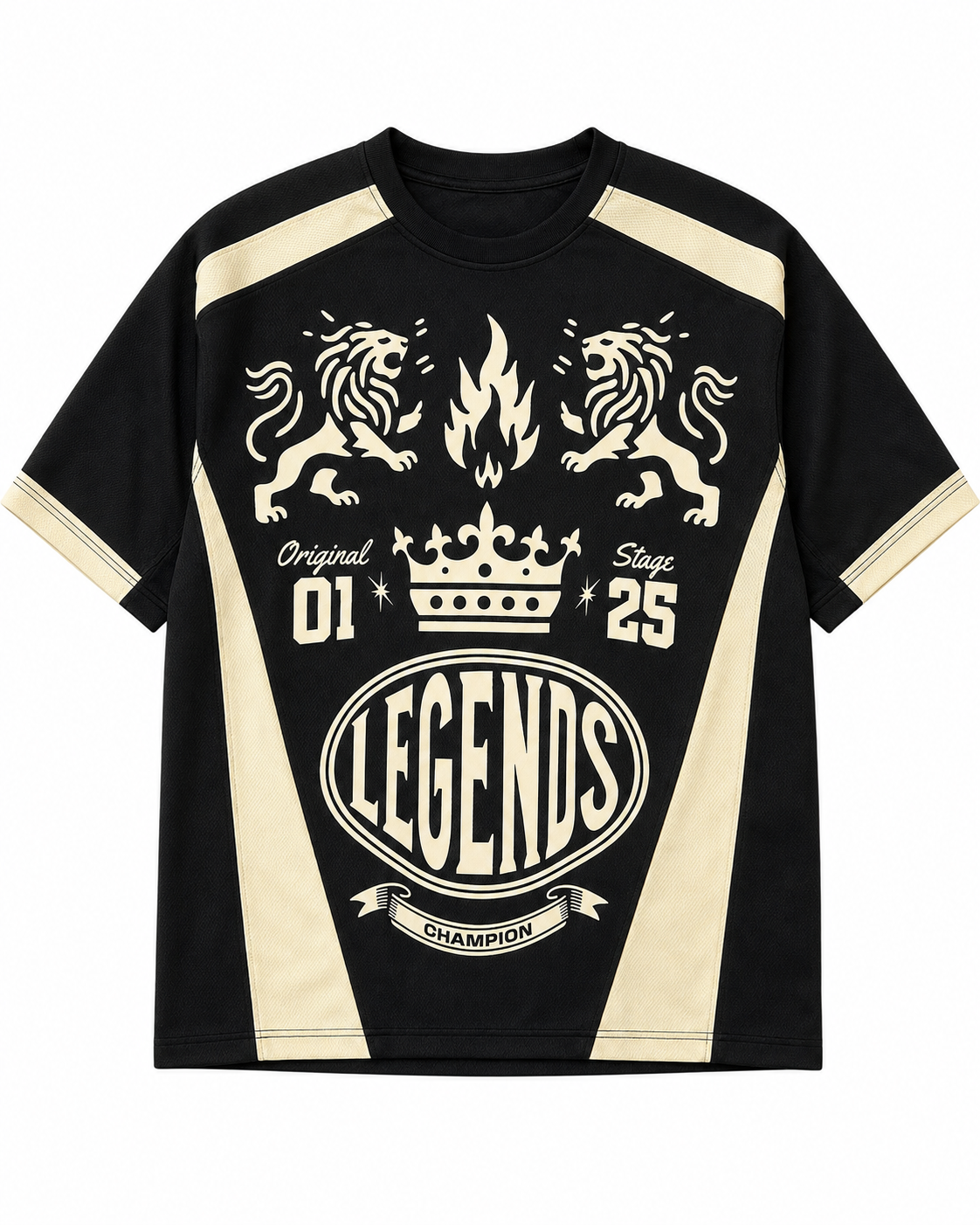 Rebel Minds Legends Paradise Jersey Tee – Black/Cream