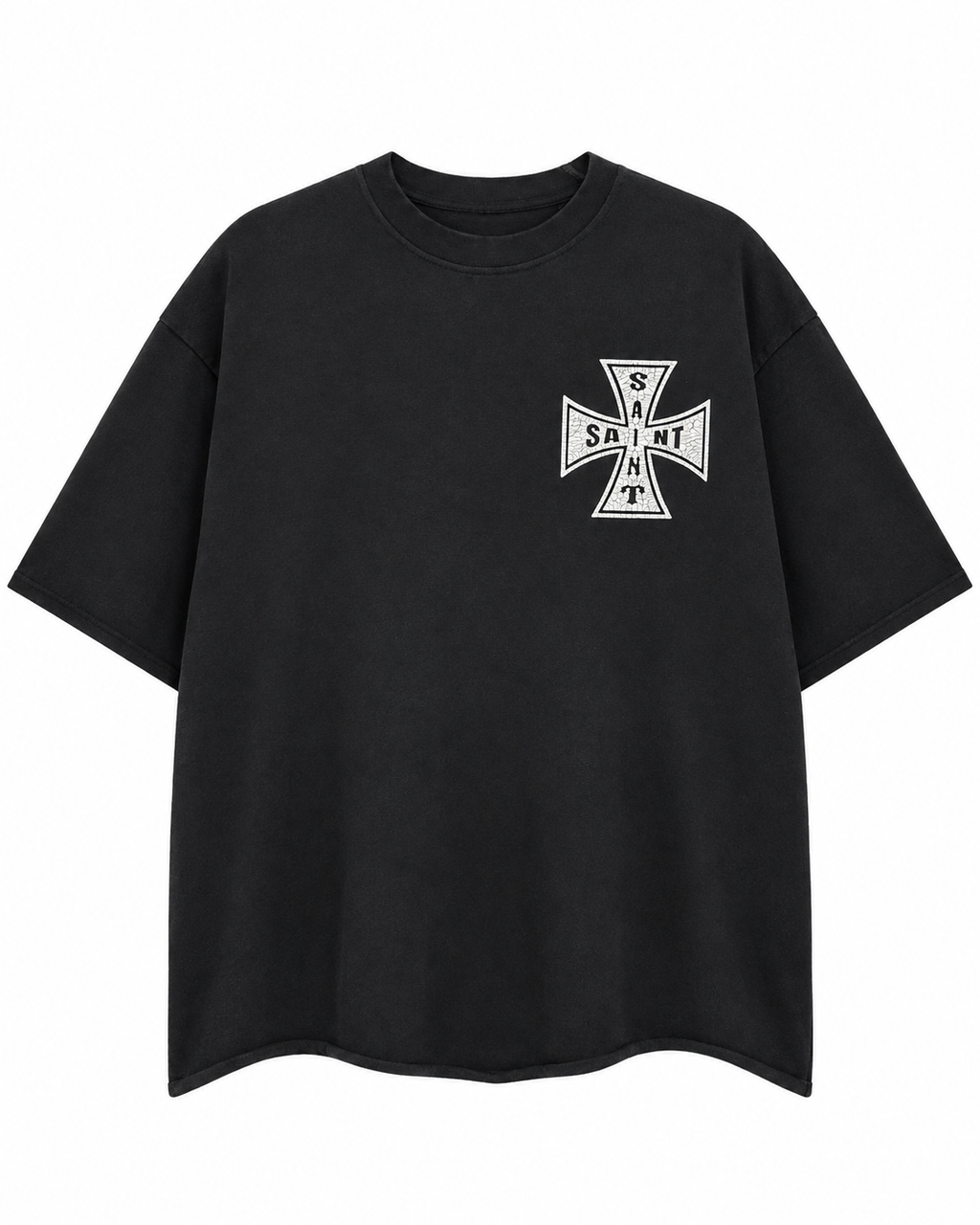 Rebel Minds Saint Sinner Cross Tee – Black