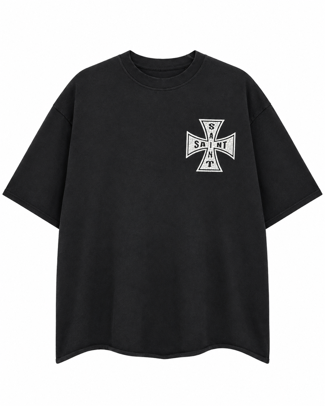 Rebel Minds Saint Sinner Cross Tee – Black