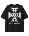Rebel Minds Saint Sinner Cross Tee – Black