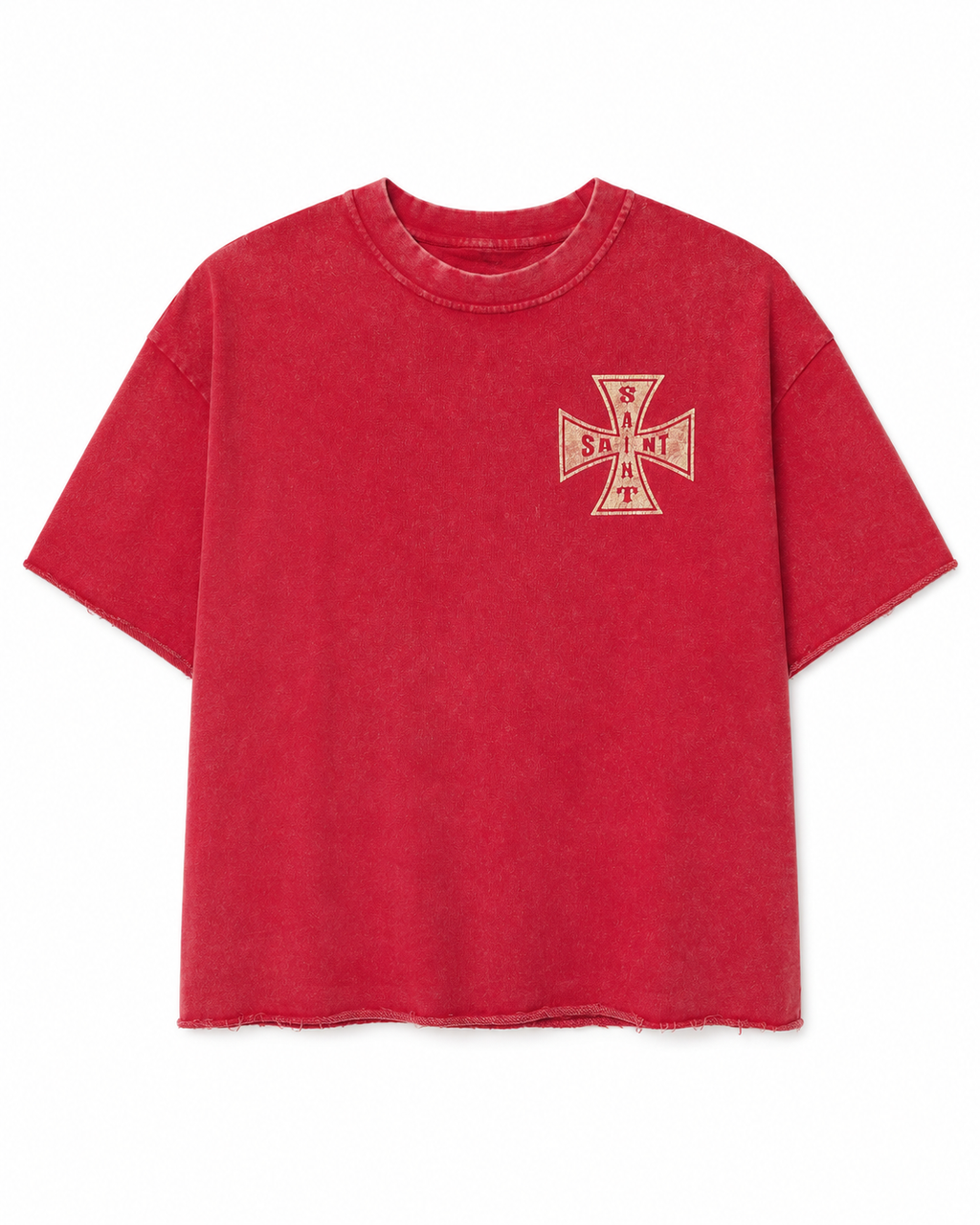 Rebel Minds Saint Sinner Cross Tee – Red