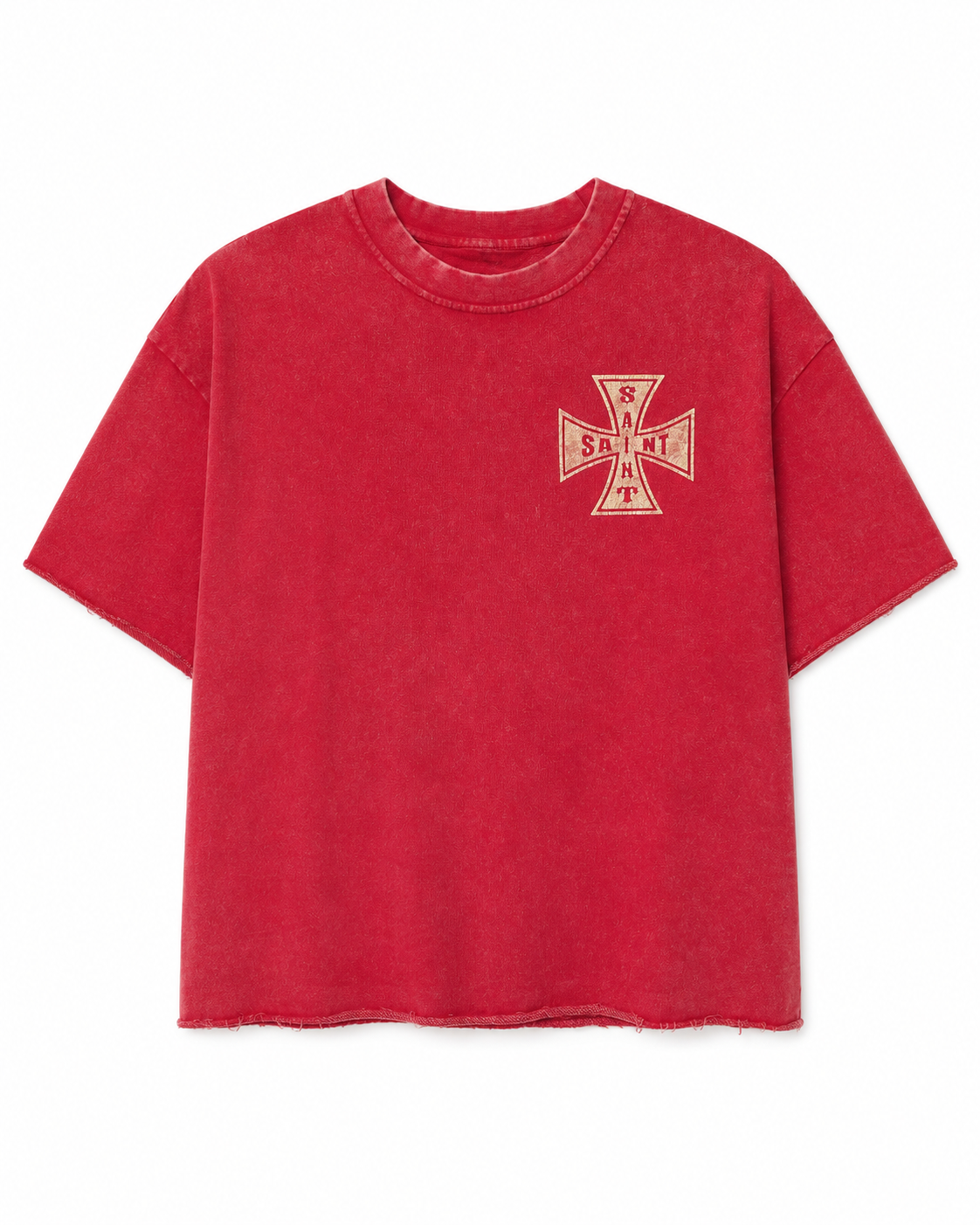 Rebel Minds Saint Sinner Cross Tee – Red