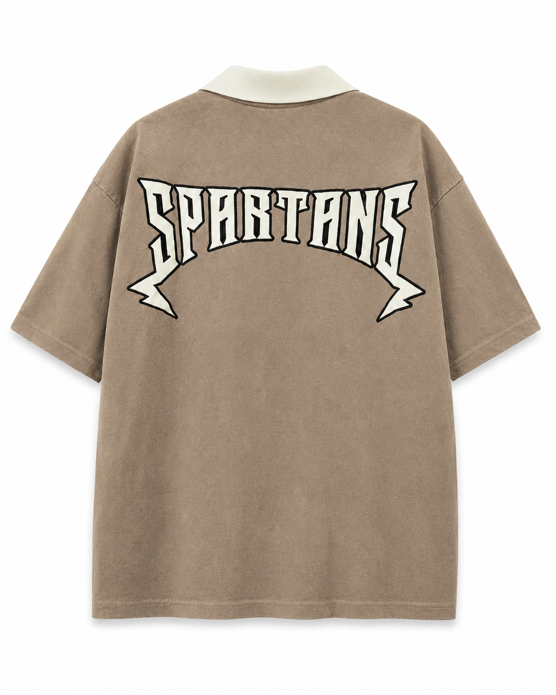 Rebel Minds Spartans Acid-Wash Polo – Taupe/Brown