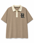 Rebel Minds Spartans Acid-Wash Polo – Taupe/Brown