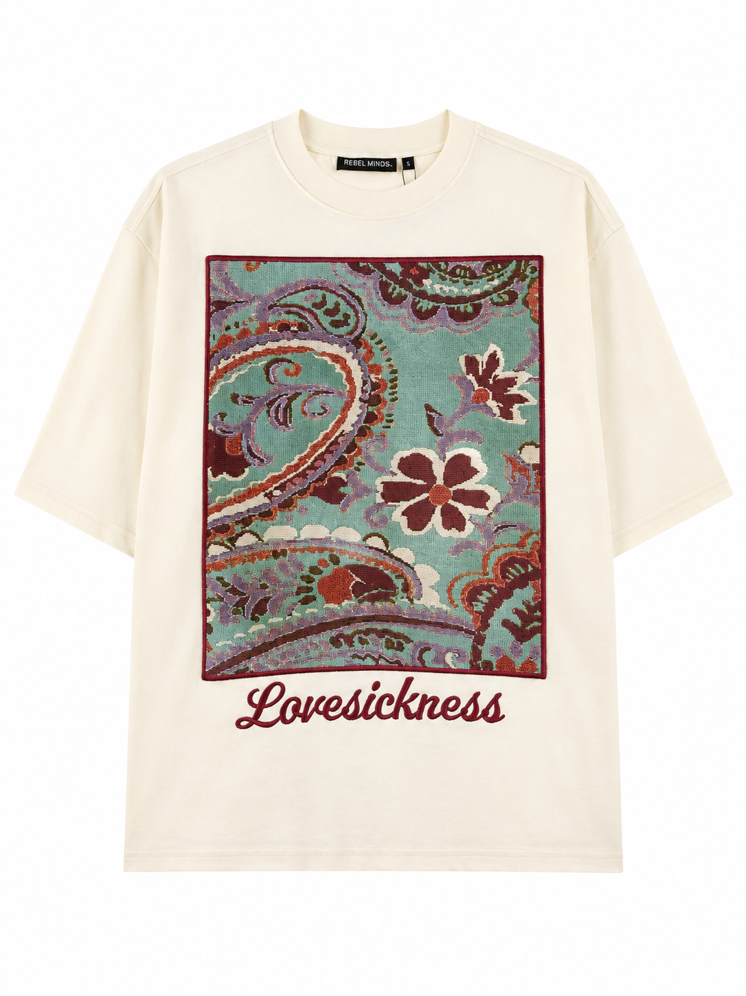 Rebel Minds Lovesickness Tapestry Tee – Cream