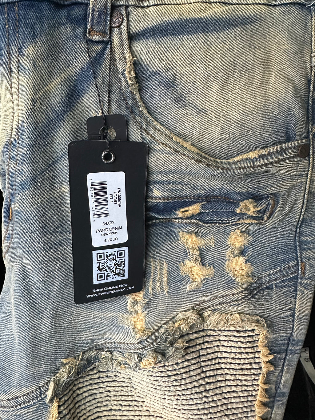 MEN'S MOTORCROSS SLIM DENIM JEAN - LT.TINT