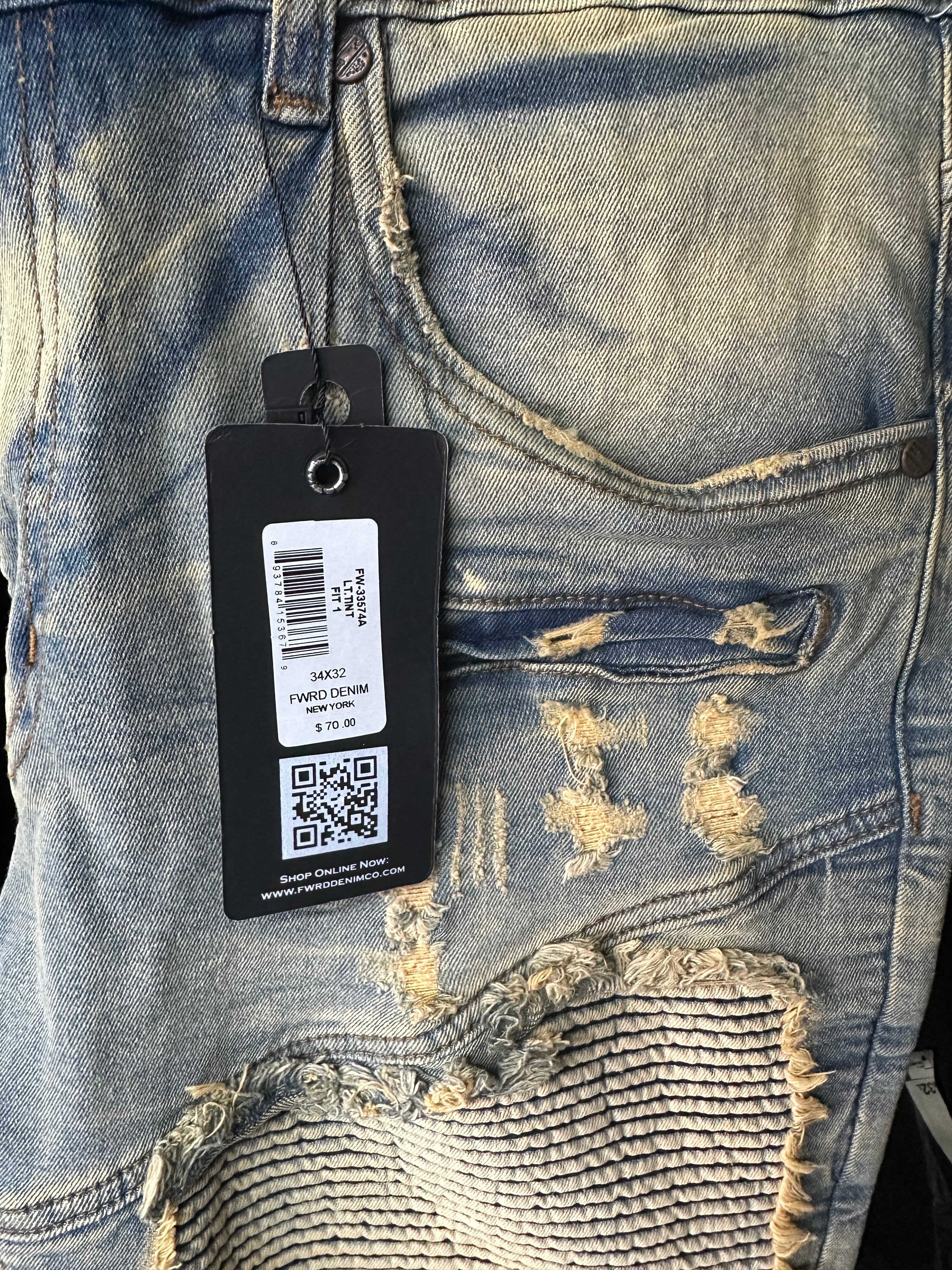 MEN'S MOTORCROSS SLIM DENIM JEAN - LT.TINT
