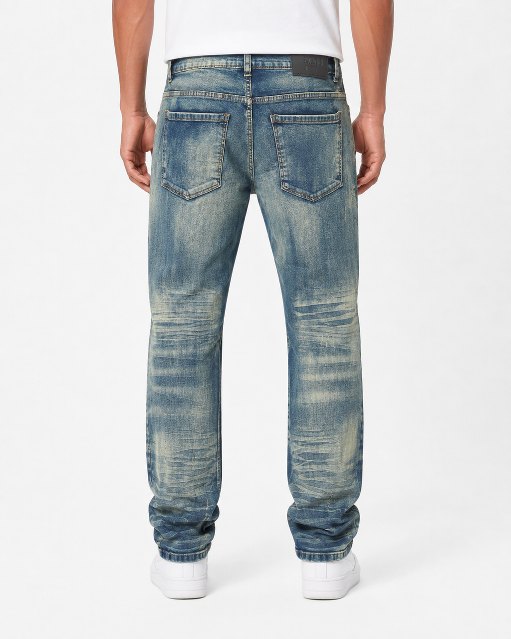 MEN'S FADED STRAIGHT DENIM PANT COLLECTION - LT.TINT