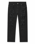 MEN'S CHOPPED RELAXED STRAIGHT DENIM PANT - JET BLACK