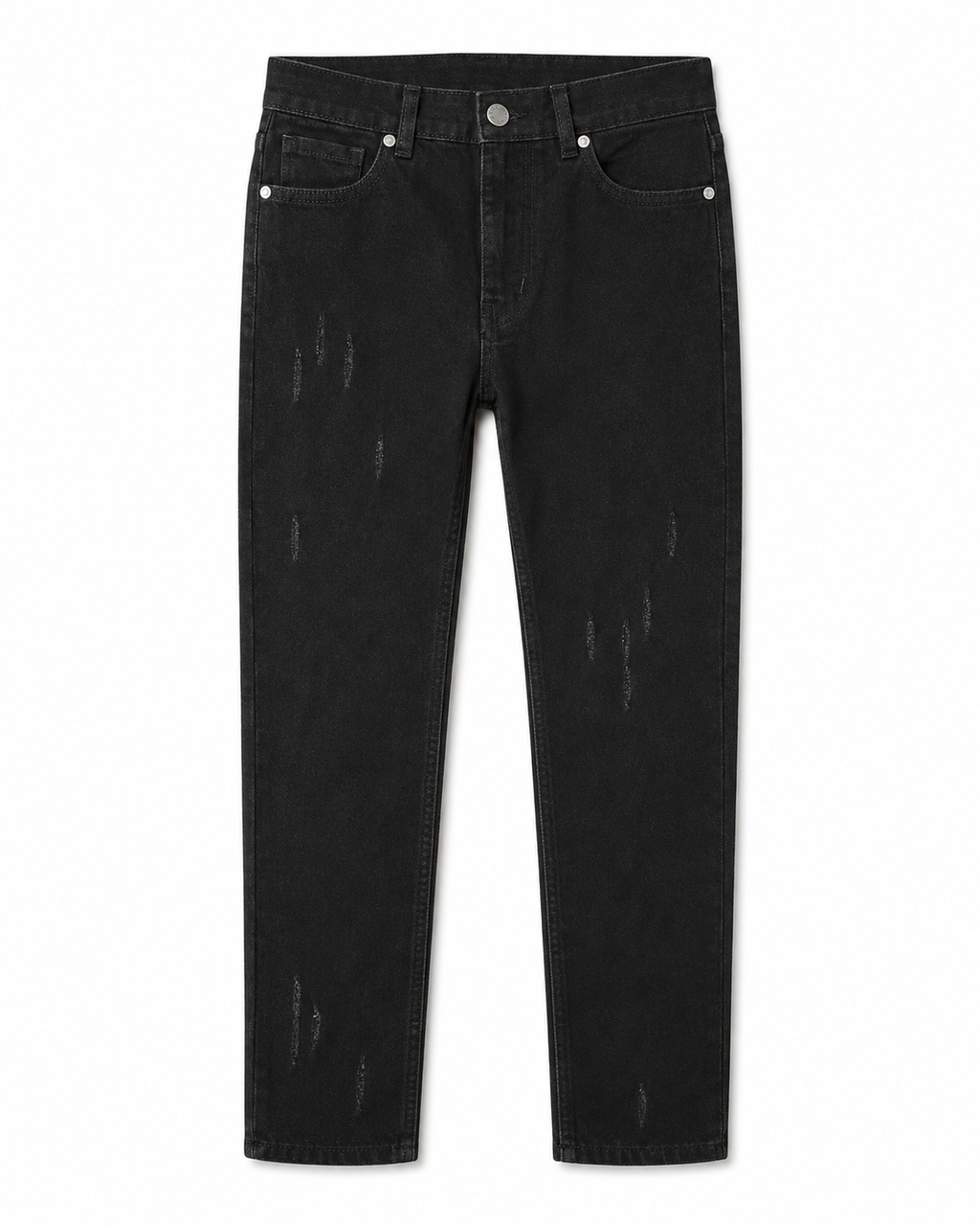MEN'S FADED STRAIGHT DENIM PANT COLLECTION - JET BLACK