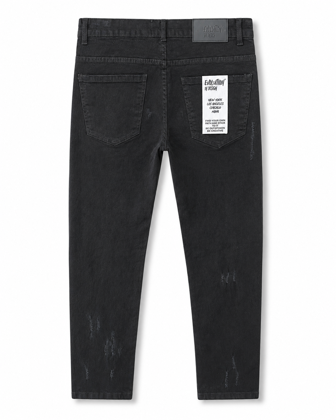 MEN'S FADED STRAIGHT DENIM PANT COLLECTION - JET BLACK