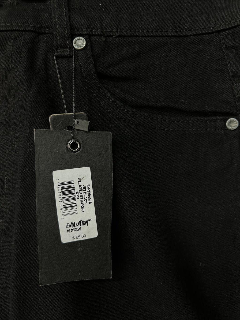 MEN'S FADED STRAIGHT DENIM PANT COLLECTION - JET BLACK