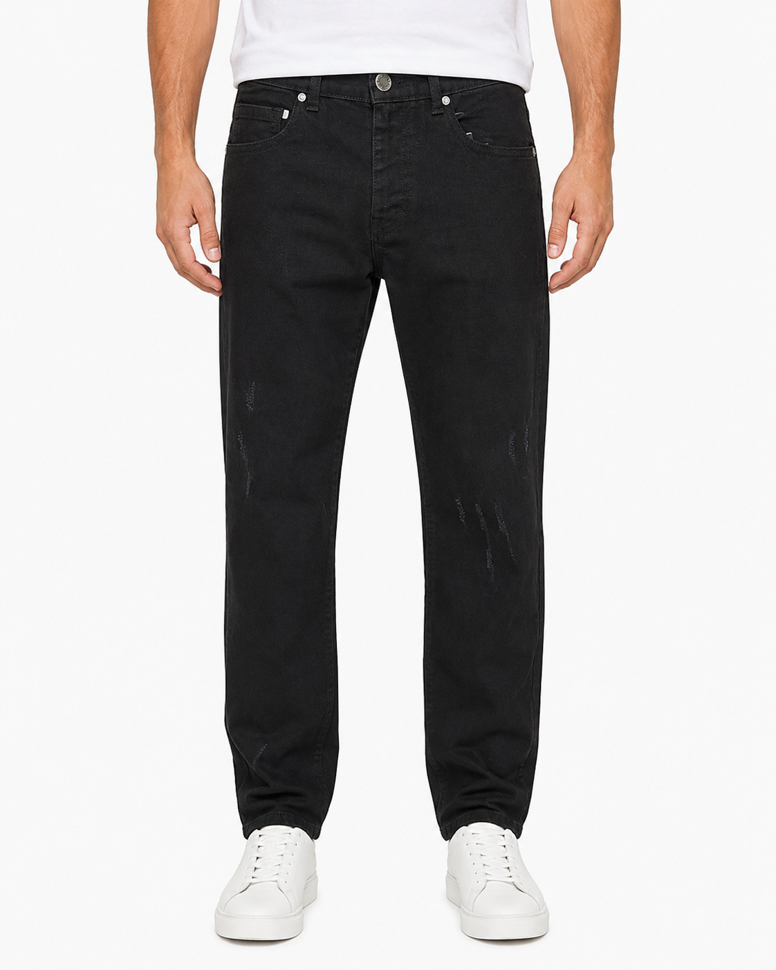 MEN'S FADED STRAIGHT DENIM PANT COLLECTION - JET BLACK
