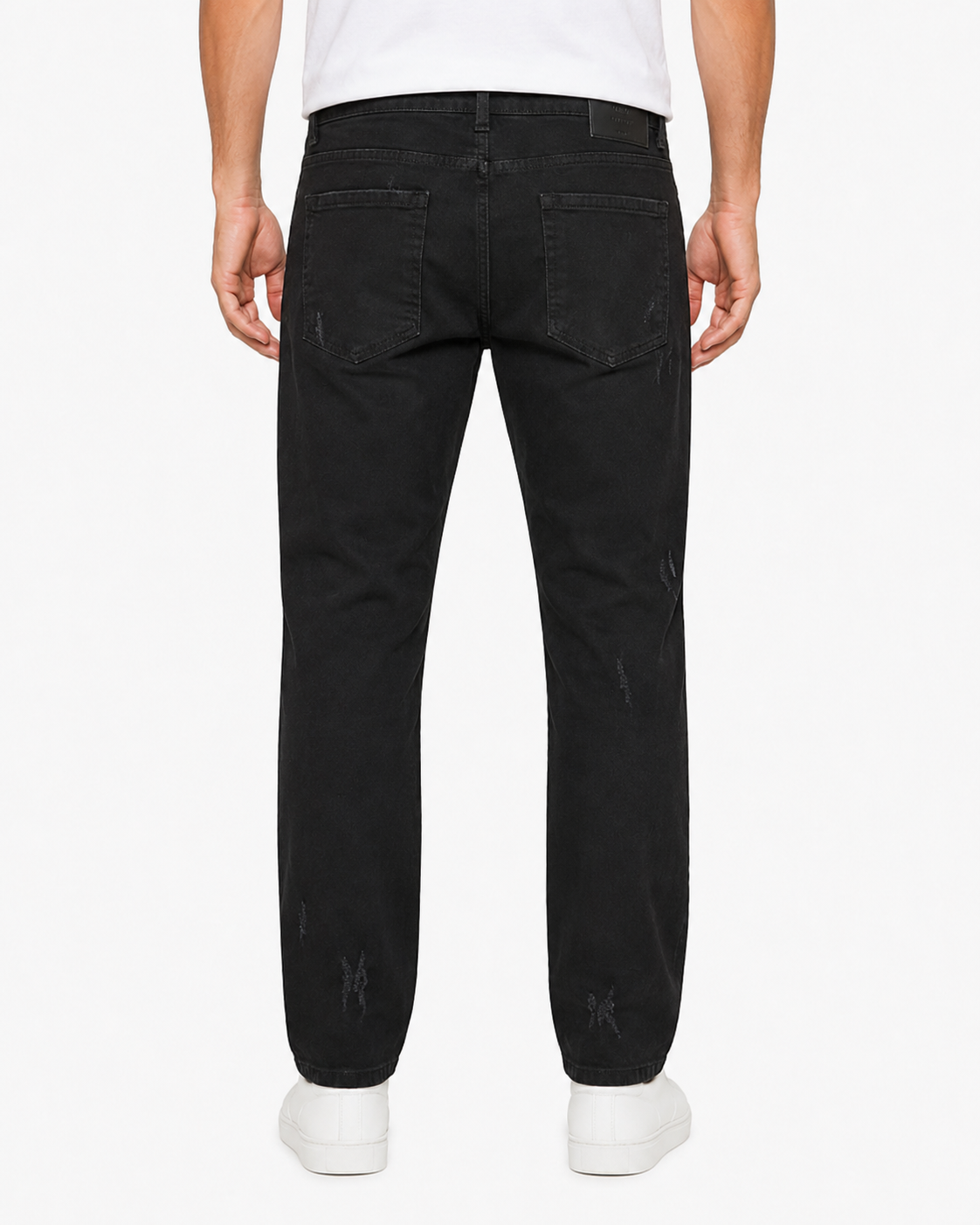 MEN'S FADED STRAIGHT DENIM PANT COLLECTION - JET BLACK