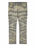 MEN'S STACKED SLASH DENIM PANT - LT.TINT