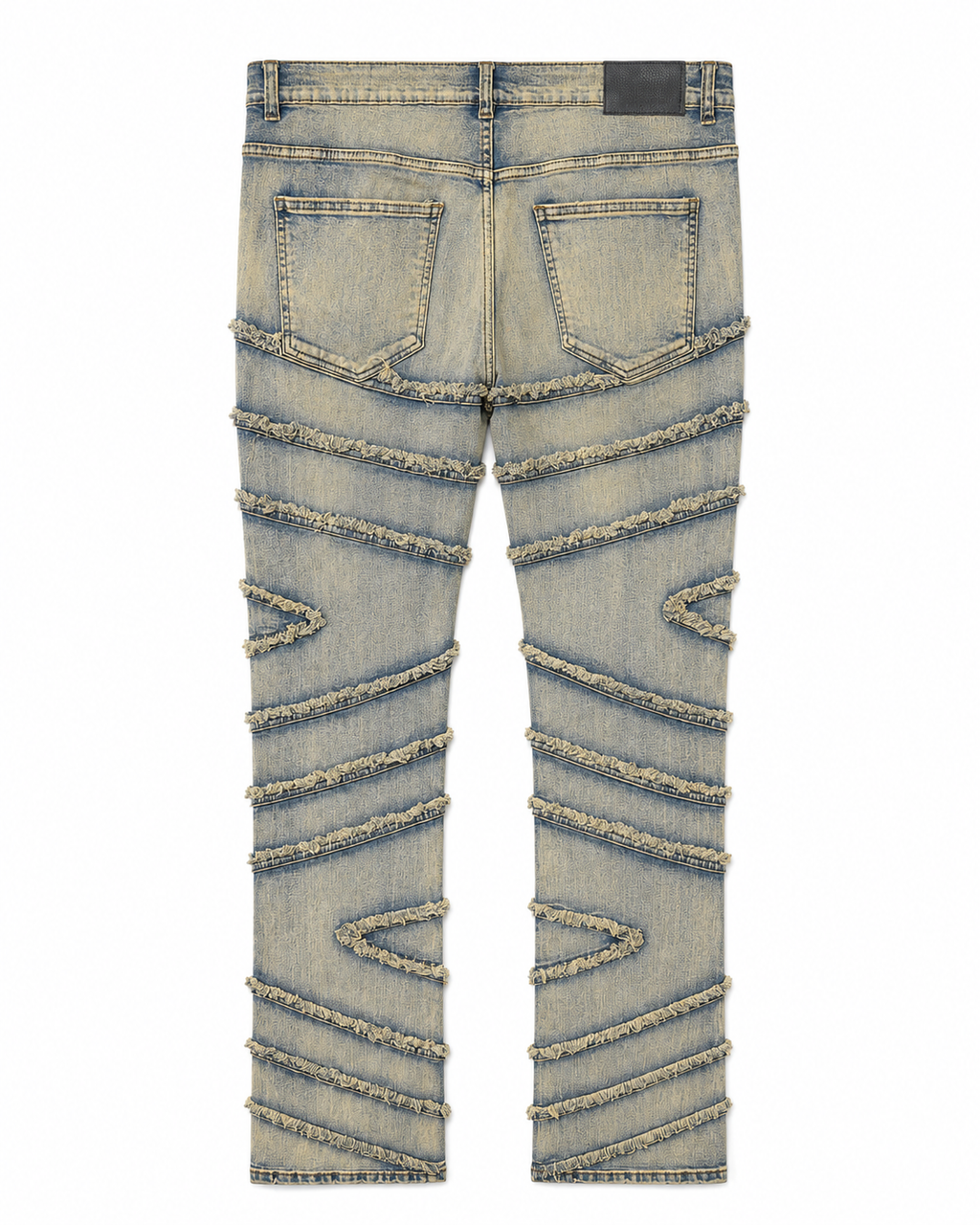 MEN'S STACKED SLASH DENIM PANT - LT.TINT