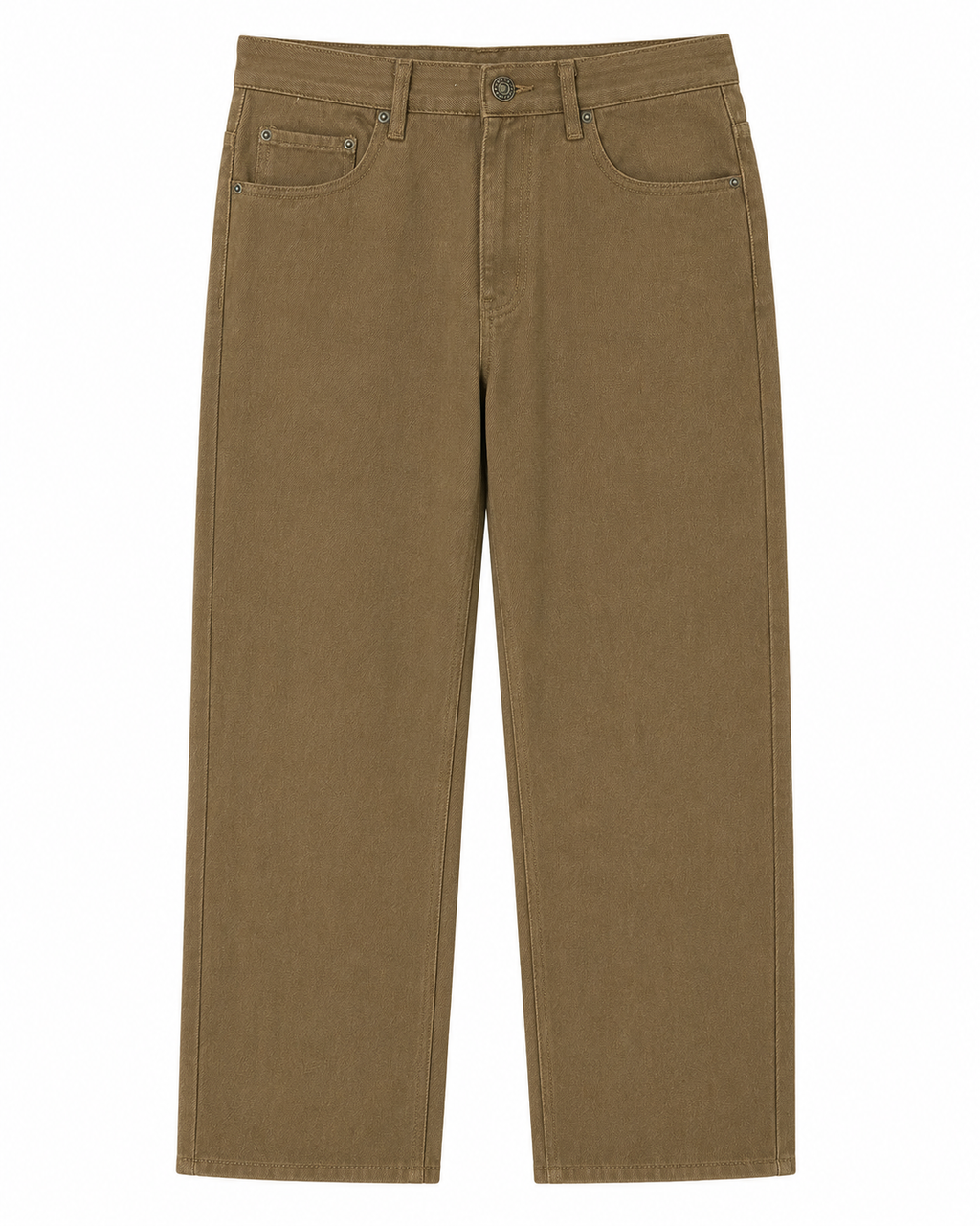 Rebel Minds Relaxed Fit Raw Brown Jeans