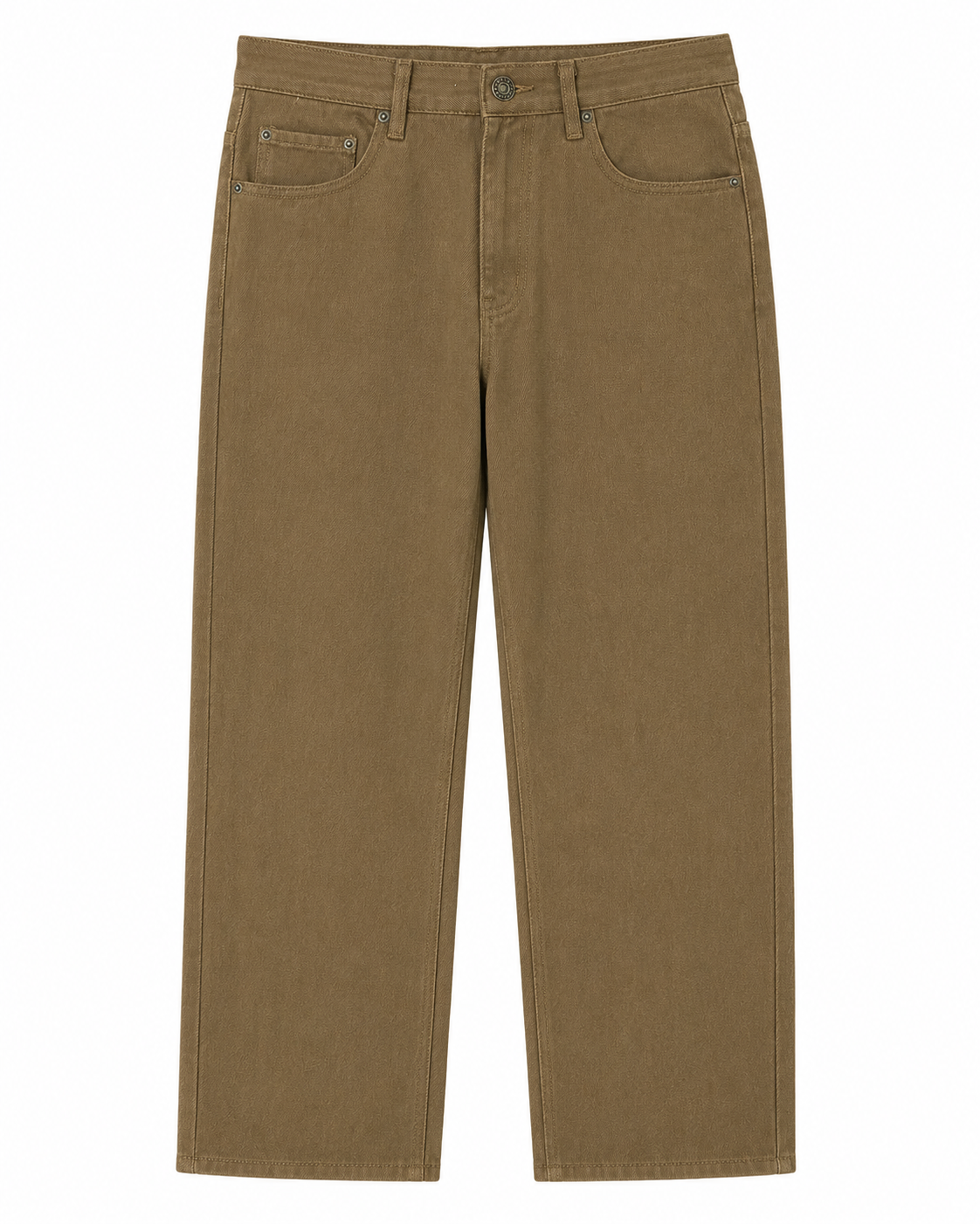 Rebel Minds Relaxed Fit Raw Brown Jeans