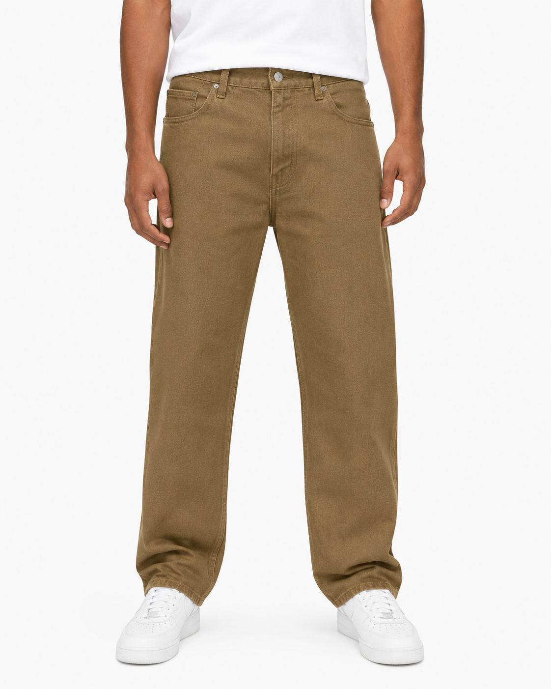 Rebel Minds Relaxed Fit Raw Brown Jeans
