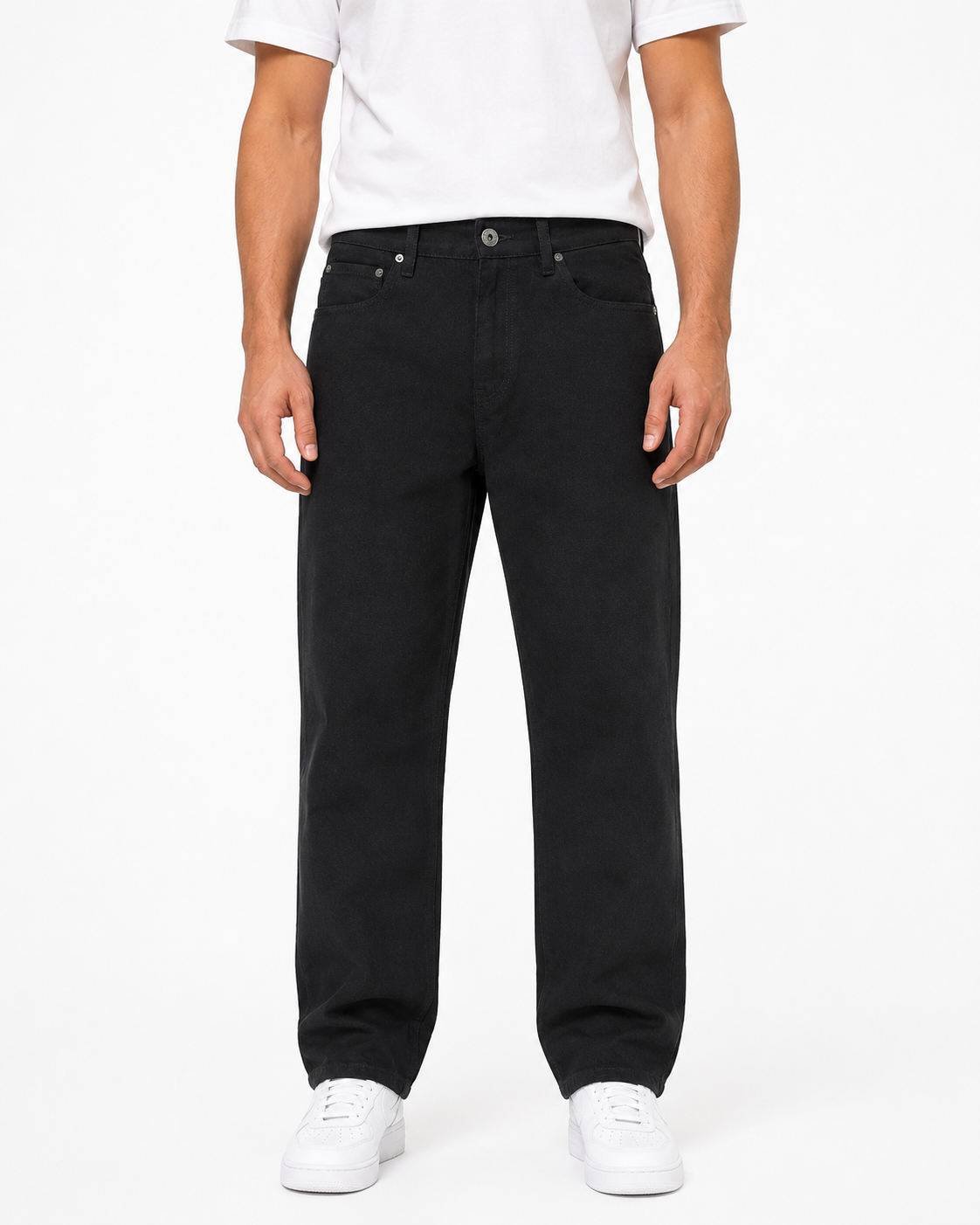 Rebel Minds Relaxed Fit Jet Black Jeans