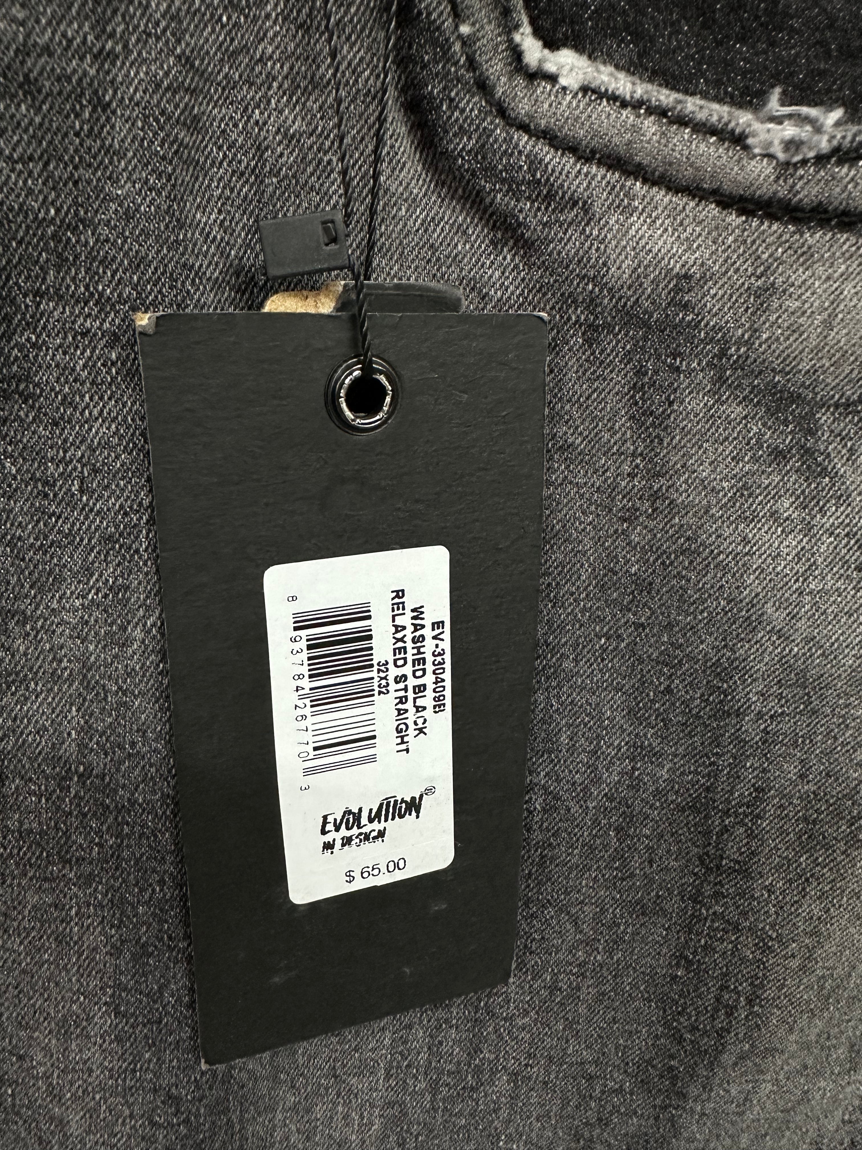 MEN'S STAPLE RELAXED STRAIGHT DENIM PANT COLLECTION - WASH BLK