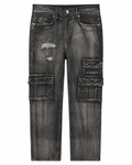MEN'S STAPLE RELAXED STRAIGHT DENIM PANT COLLECTION - WASH BLK