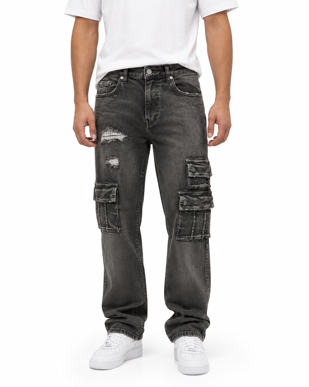 MEN'S STAPLE RELAXED STRAIGHT DENIM PANT COLLECTION - WASH BLK