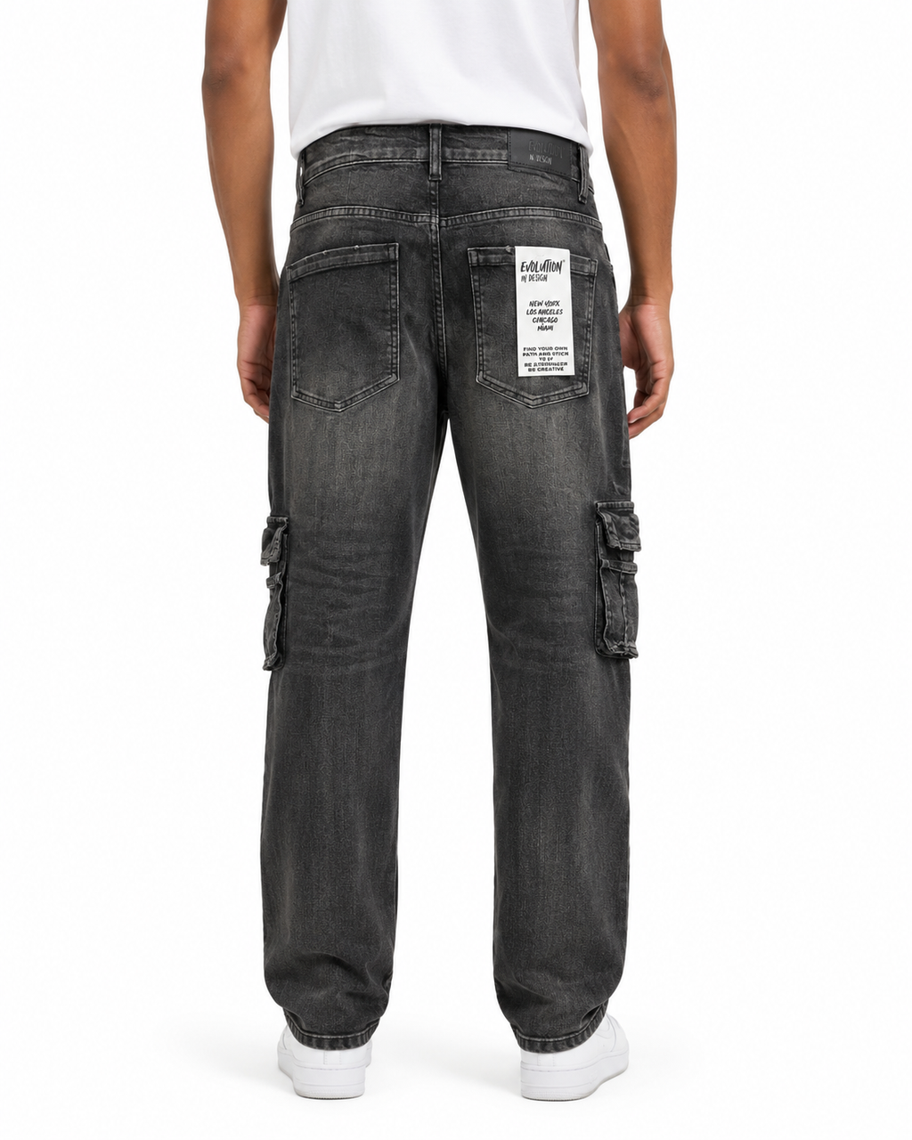MEN'S STAPLE RELAXED STRAIGHT DENIM PANT COLLECTION - WASH BLK