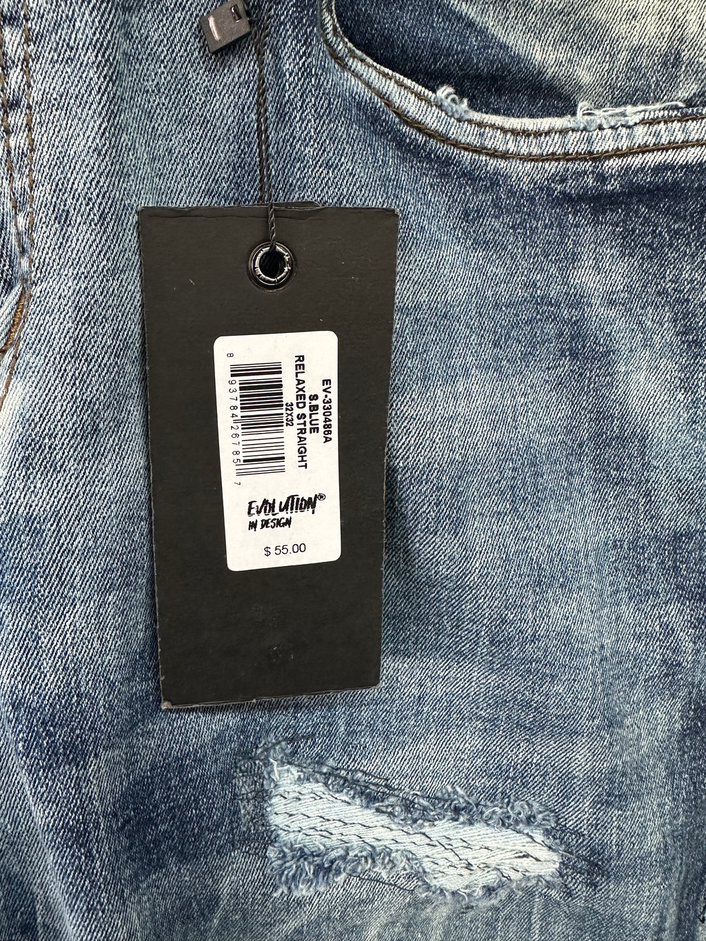 MEN'S ELITE RELAXED STRAIGHT DENIM PANT - S.BLUE